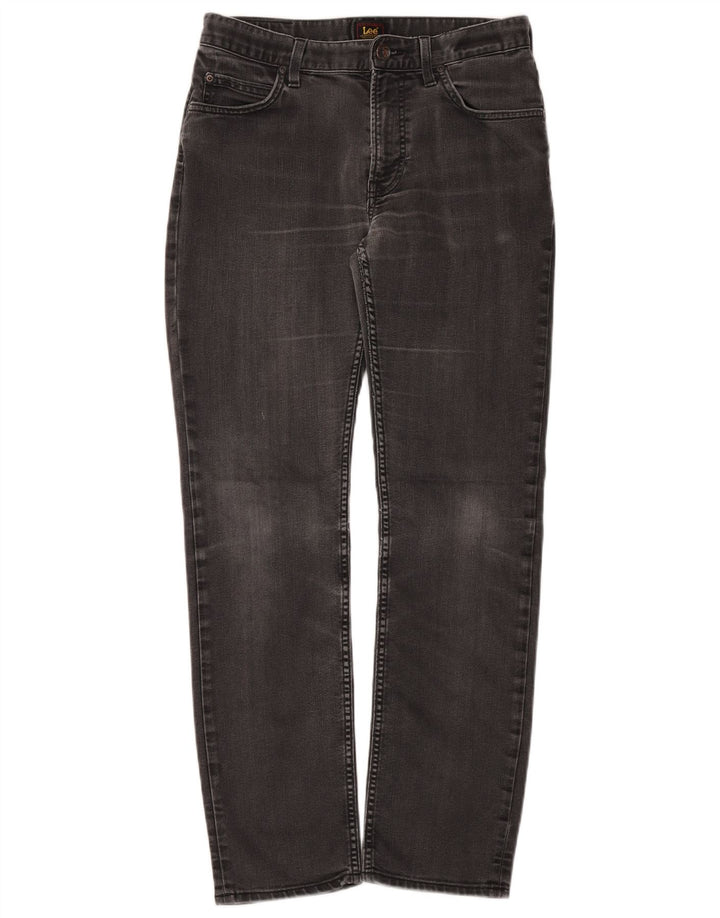 LEE Womens Rider Straight Jeans W31 L29 Black Cotton
