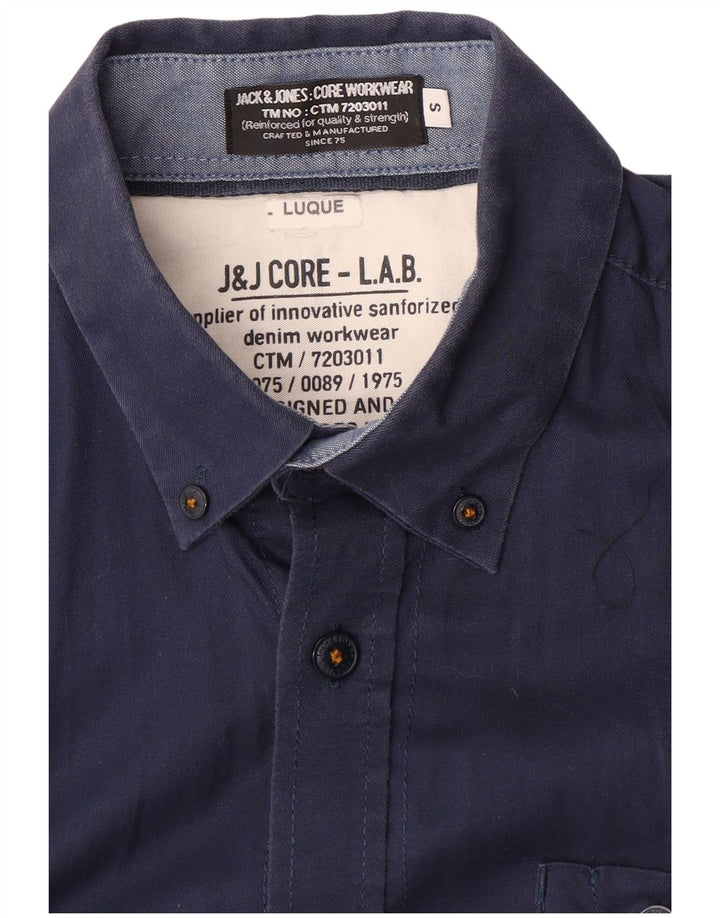 Jack & Jones Mens Shirt Small Navy Blue
