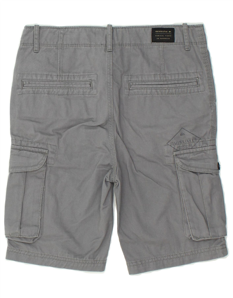 QUIKSILVER Boys Straight Fit Cargo Shorts 11-12 Years W26 Grey Cotton | Vintage Quiksilver | Thrift | Second-Hand Quiksilver | Used Clothing | Messina Hembry 