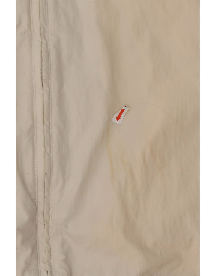 NIKE Mens Bomber Jacket UK 42/44 Large White Cotton