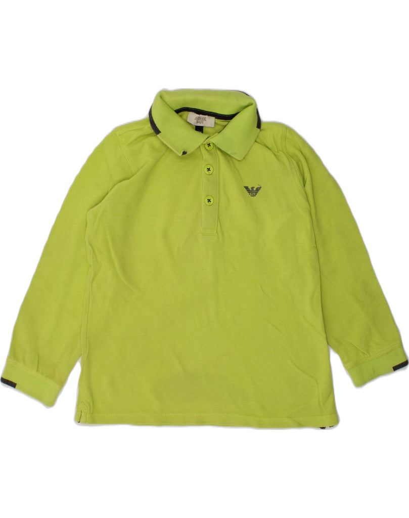 ARMANI BABY Boys Long Sleeve Polo Shirt 2-3 Years Green | Vintage Armani Baby | Thrift | Second-Hand Armani Baby | Used Clothing | Messina Hembry 