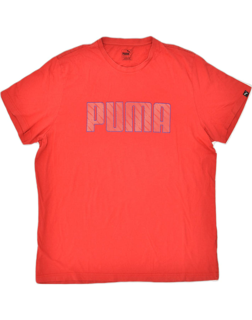 PUMA Mens Graphic T-Shirt Top 2XL Red Cotton | Vintage Puma | Thrift | Second-Hand Puma | Used Clothing | Messina Hembry 