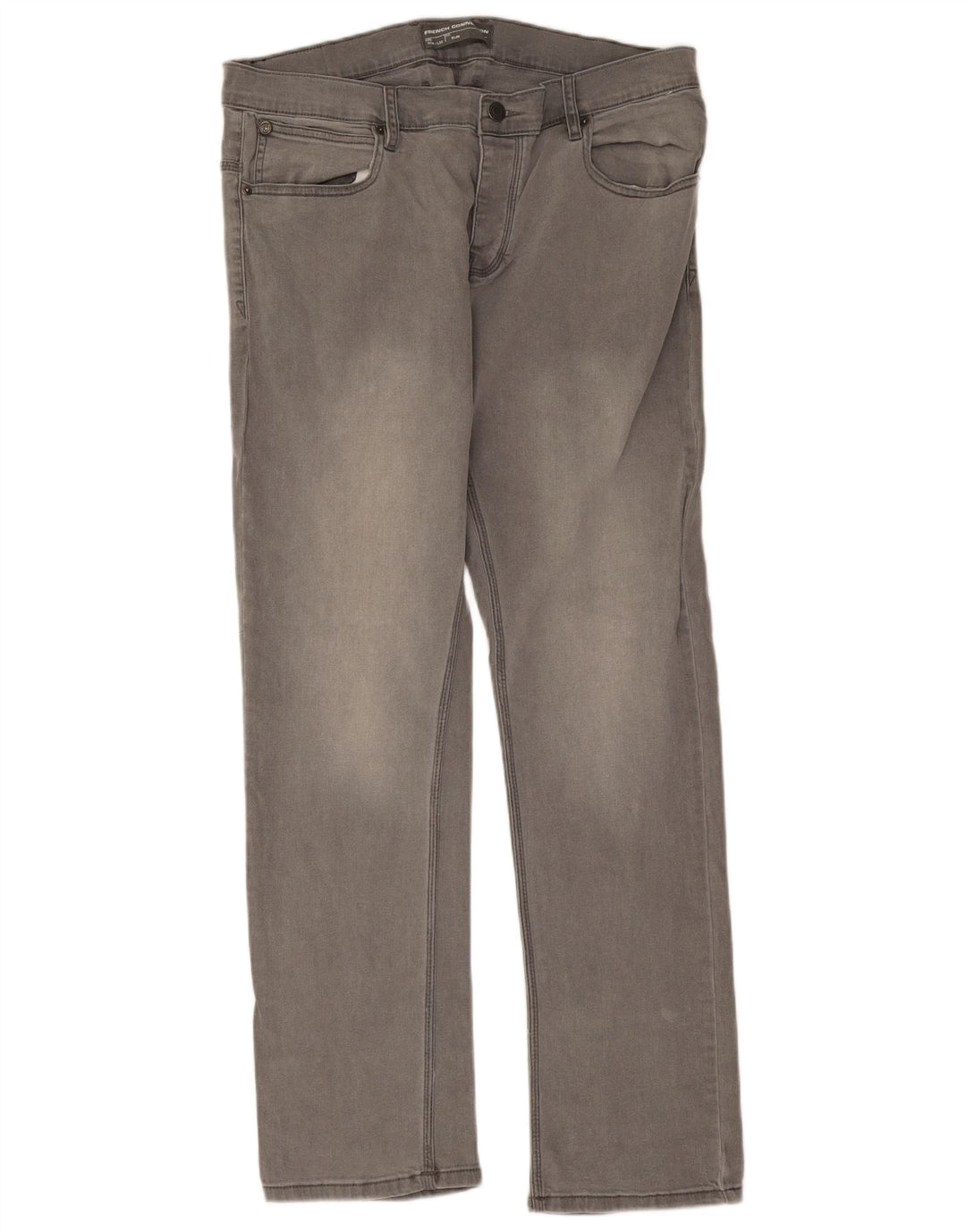 French Connection Mens Slim Jeans W36 L32 Grey Cotton