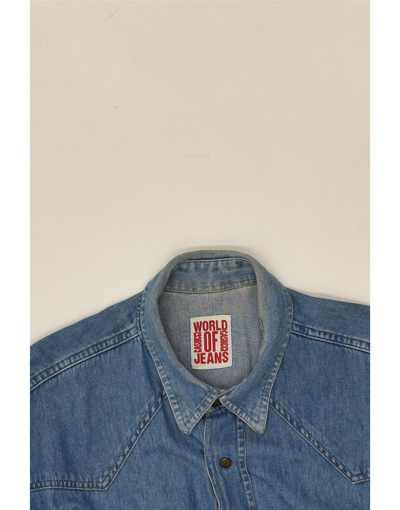 CASSUCI Mens Denim Shirt XL Blue | Vintage Cassuci | Thrift | Second-Hand Cassuci | Used Clothing | Messina Hembry 