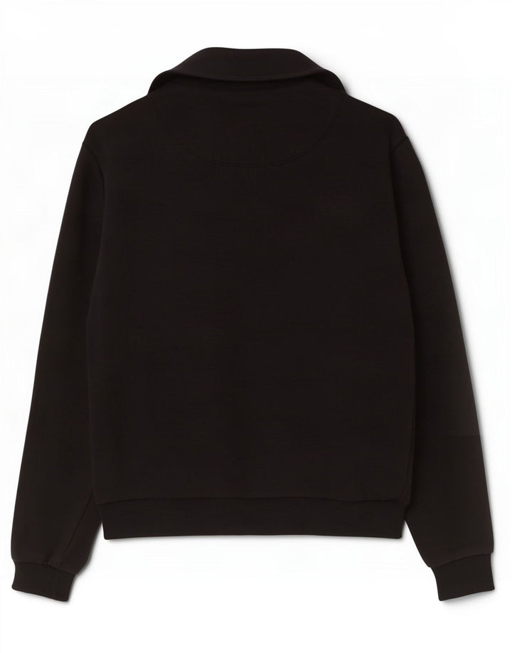 Hugo Boss Mens Zip Neck Sweatshirt Jumper Medium Black Cotton