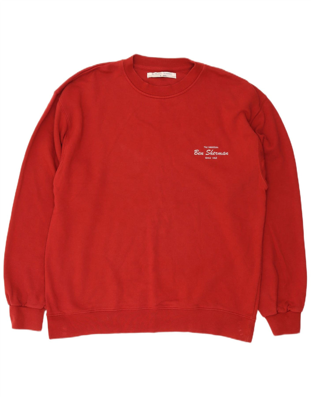 BEN SHERMAN Mens Sweatshirt Jumper 2XL Red Cotton