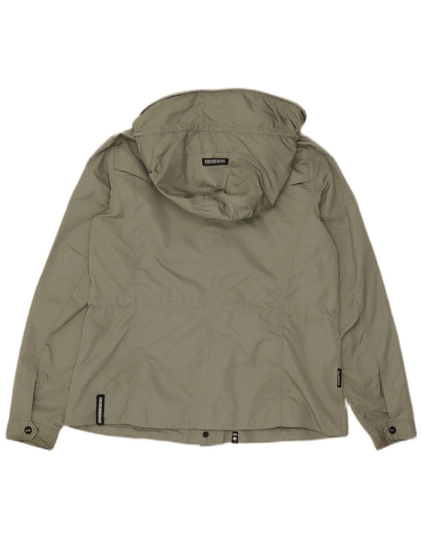 KHUJO Womens Hooded Utility Jacket UK 14 Medium Green Polyester