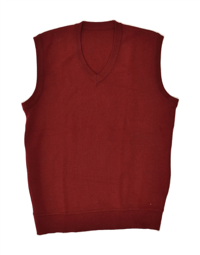 VINTAGE Womens Vest Tank Top UK 20 2XL Burgundy Wool | Vintage Vintage | Thrift | Second-Hand Vintage | Used Clothing | Messina Hembry 