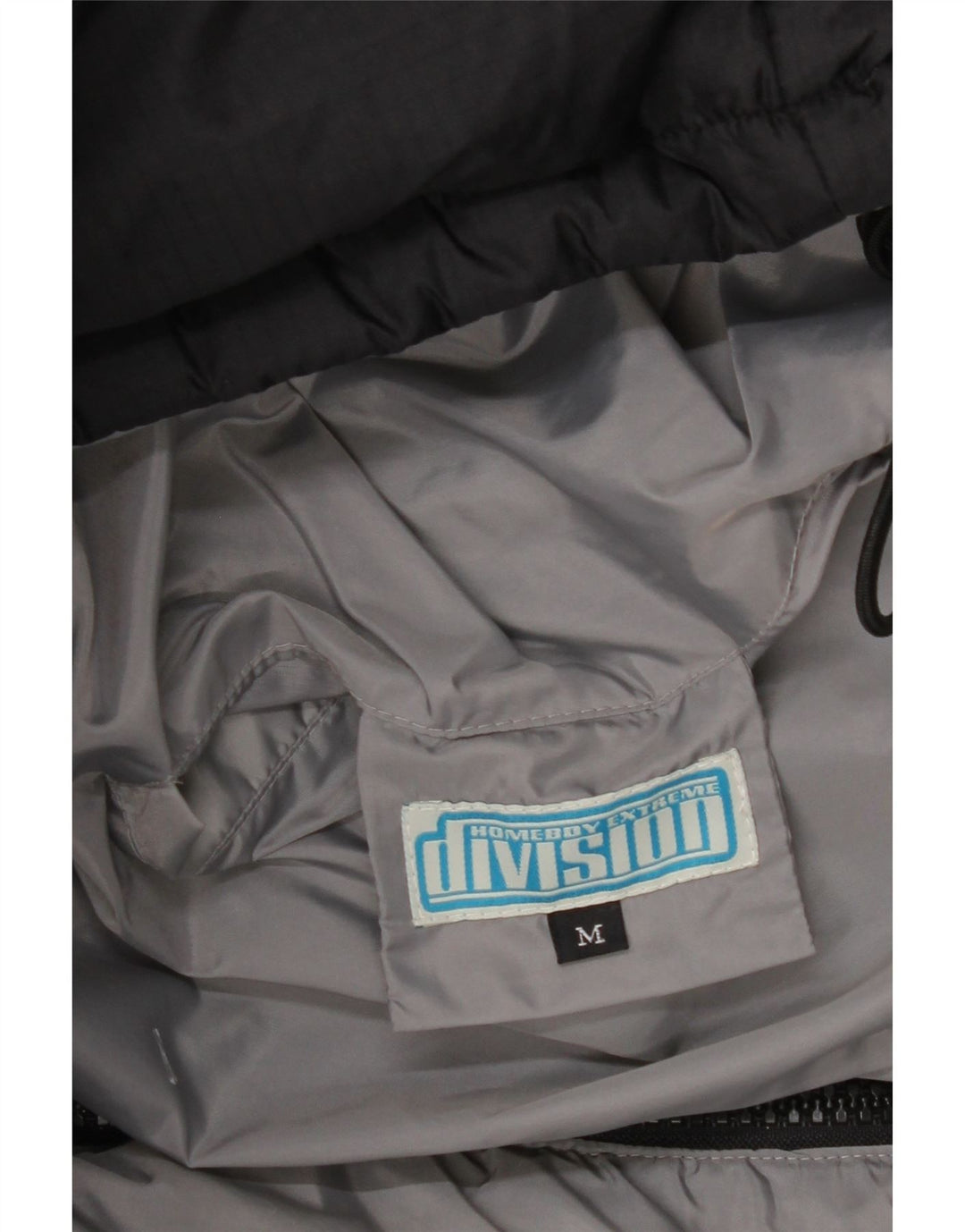 Vintage Mens Graphic Loose Fit Padded Jacket UK 38 Medium Black Nylon