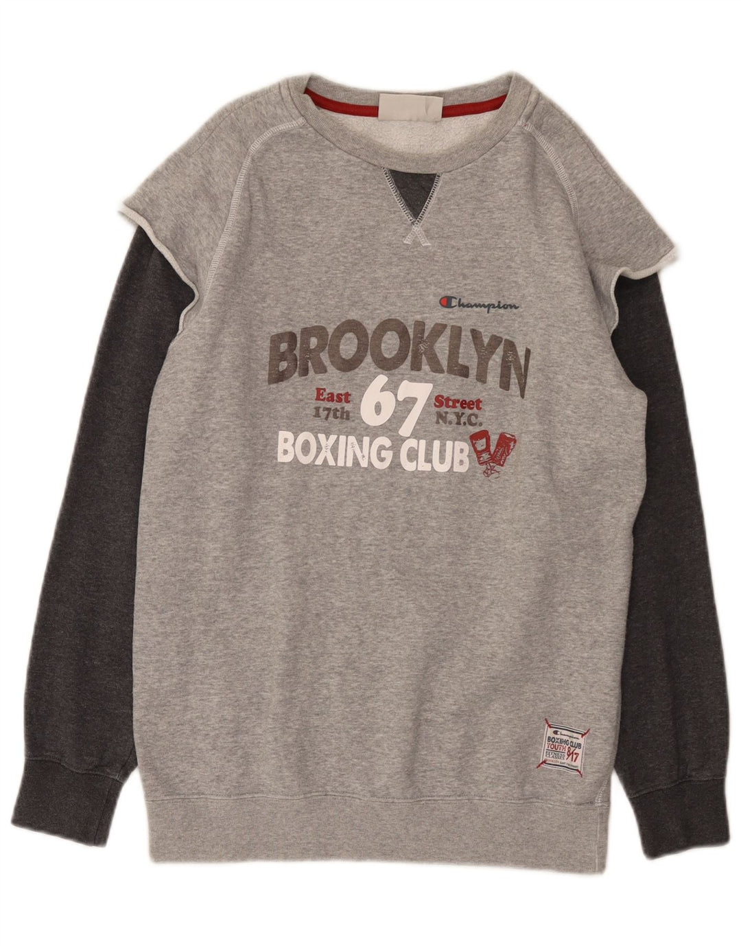 Champion Boys Brooklyn Sweatshirt Jumper 13-14 Years XL Grey Flecked