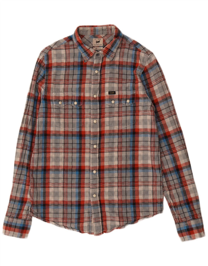 Lee Mens Regular Fit Flannel Shirt Small Multicoloured Check Cotton