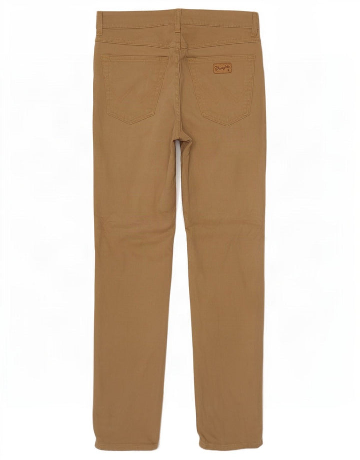 Wrangler Mens Texas Stretch Straight Jeans W32 L30 Brown Cotton