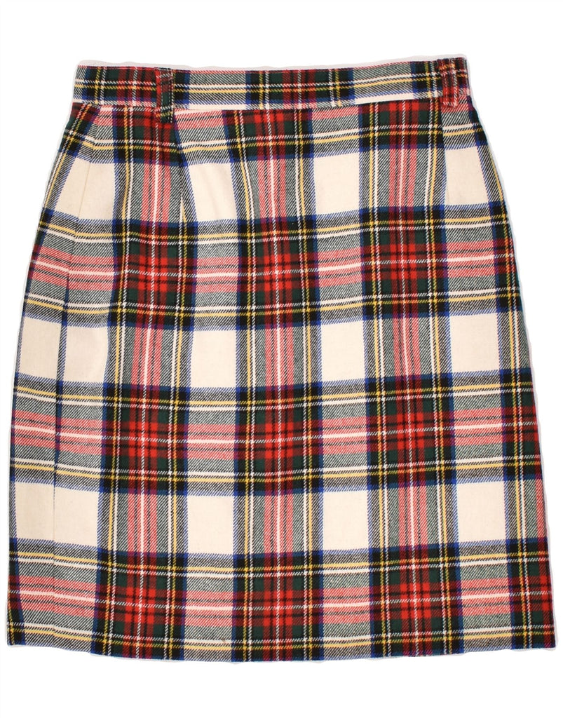 VINTAGE Womens Straight Skirt EU 40 Medium W28 Red Plaid Wool | Vintage Vintage | Thrift | Second-Hand Vintage | Used Clothing | Messina Hembry 