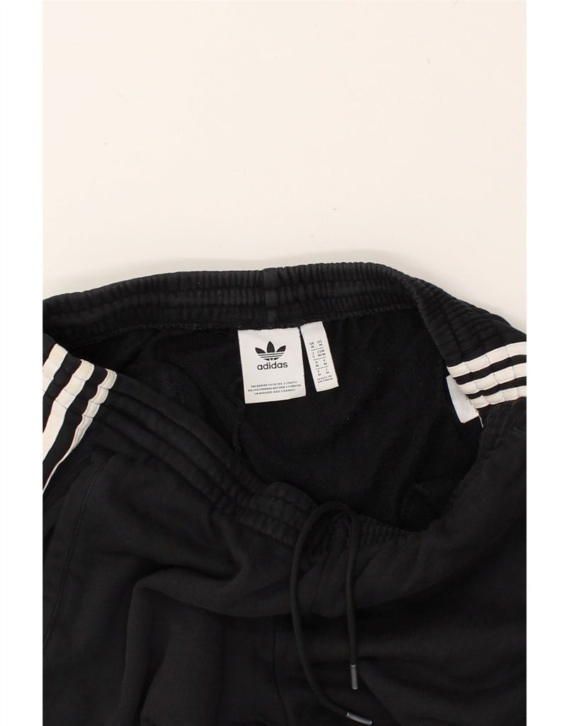 ADIDAS Mens Tracksuit Trousers Joggers Medium Black Cotton | Vintage Adidas | Thrift | Second-Hand Adidas | Used Clothing | Messina Hembry 