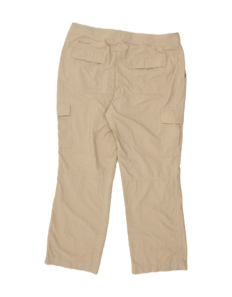 COLUMBIA Womens Omni-Shield Straight Cargo Trousers US 14 XL W36 L30 Beige Vintage Columbia and Second-Hand Columbia from Messina Hembry 