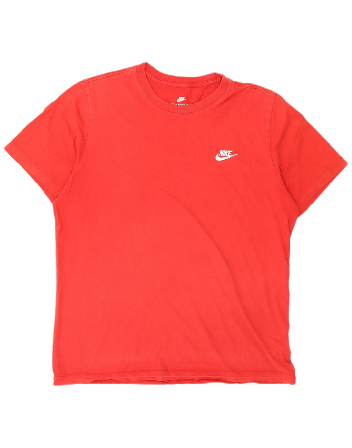 Nike Mens T-Shirt Top Large Red Cotton