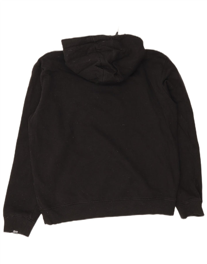 Ellesse Womens Hoodie Jumper UK 12 Medium Black Cotton