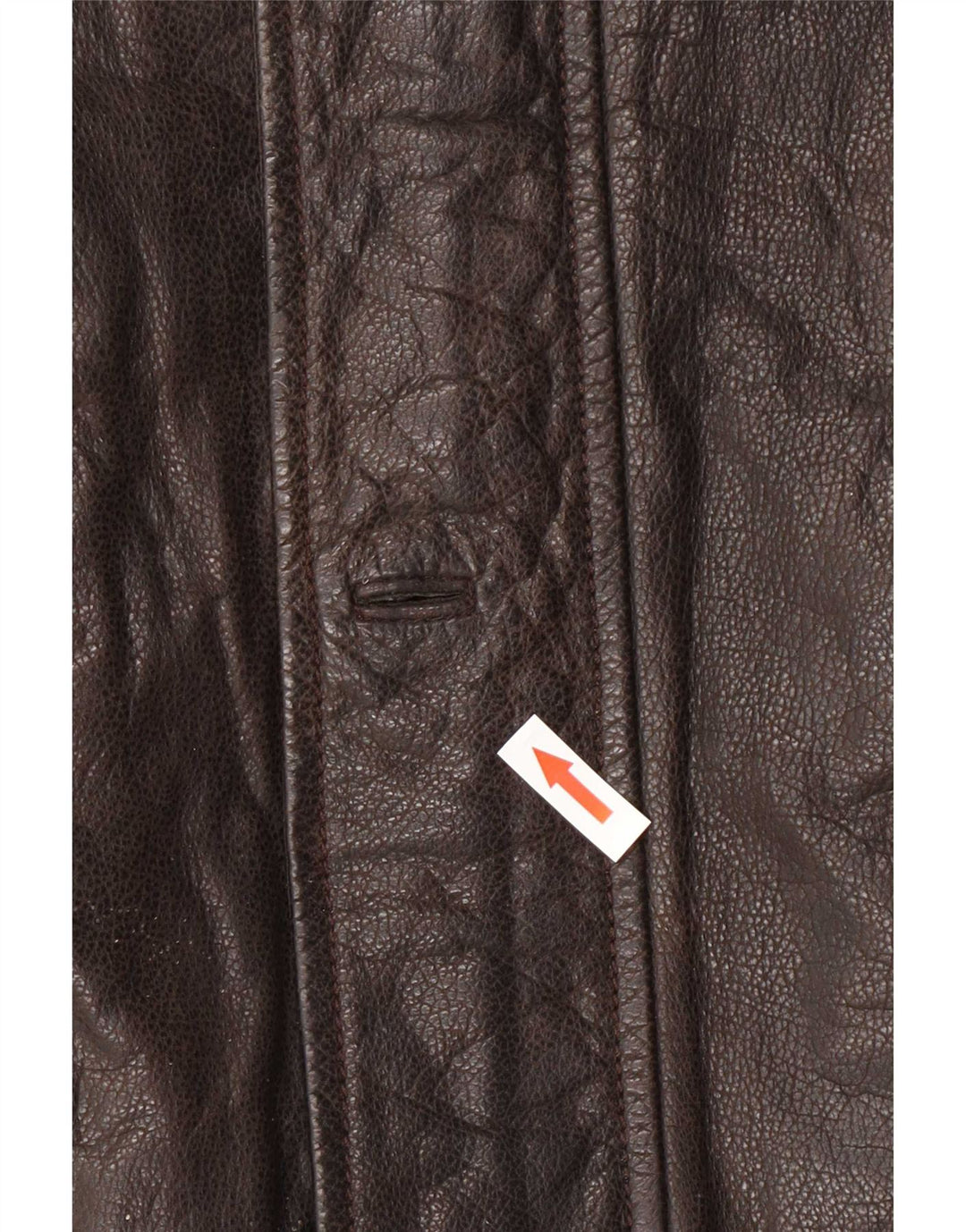 Cortefiel Mens Leather Jacket IT 50 Large Brown Classic