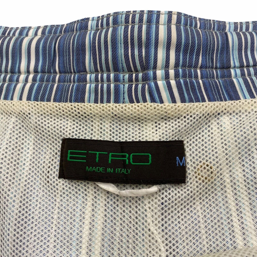 Etro Striped Swimming Trunks | Vintage High End Swimwear Shorts Blue White VTG | Vintage Messina Hembry | Thrift | Second-Hand Messina Hembry | Used Clothing | Messina Hembry 