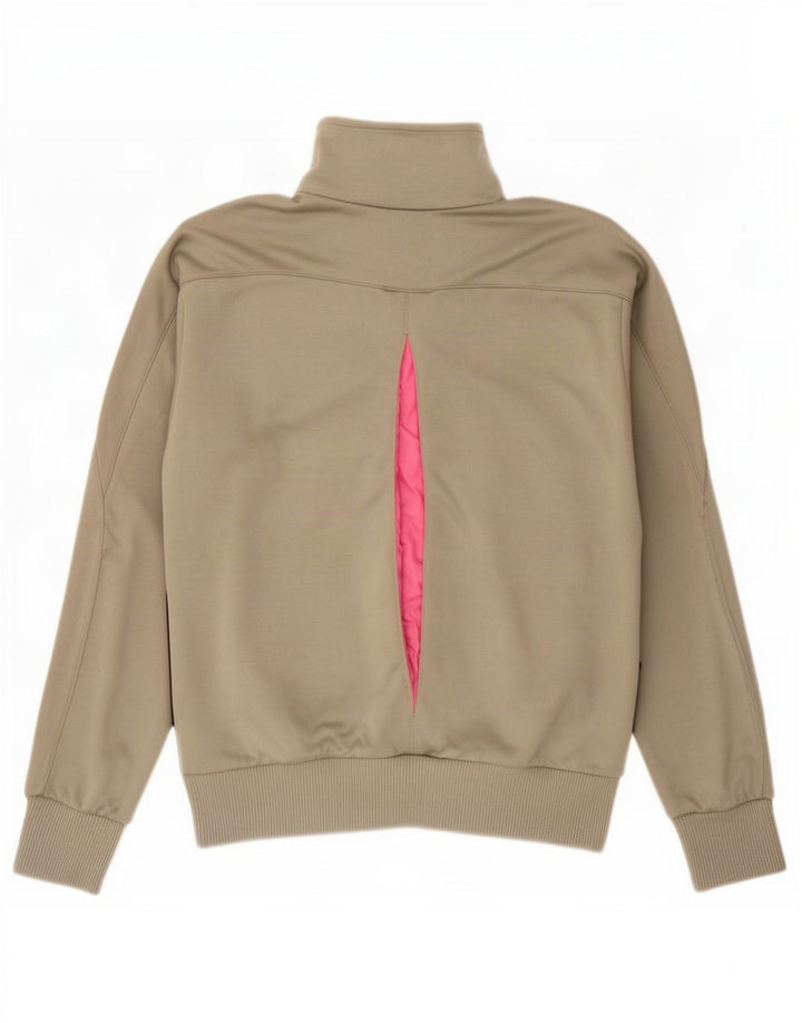 Umbro Mens Tracksuit Top Jacket Large Khaki Colourblock Cotton