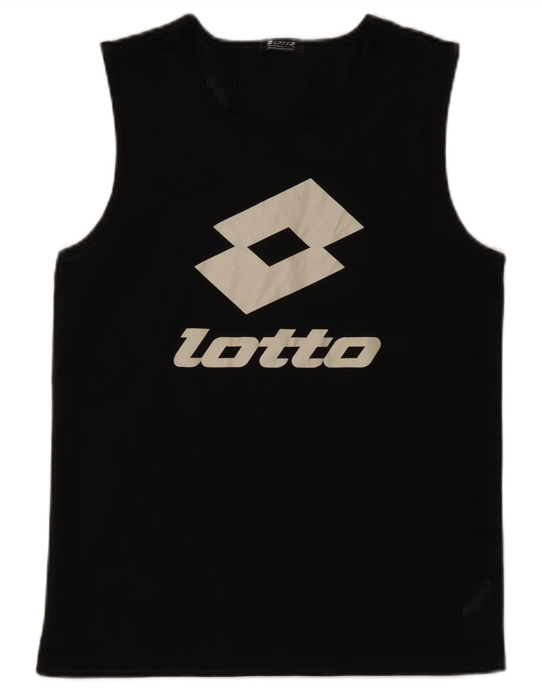 LOTTO Boys Graphic Vest Top 11-12 Years Black Polyester