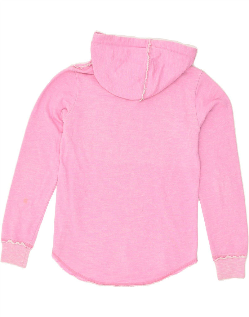 CHAMPION Womens Graphic Hoodie Jumper UK 10 Small Pink Cotton | Vintage Champion | Thrift | Second-Hand Champion | Used Clothing | Messina Hembry 