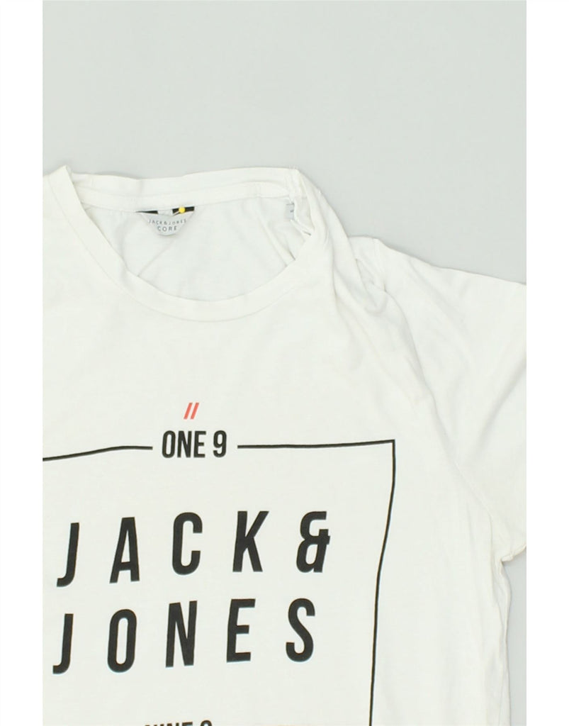 JACK & JONES Mens Graphic T-Shirt Top Small White Cotton | Vintage Jack & Jones | Thrift | Second-Hand Jack & Jones | Used Clothing | Messina Hembry 