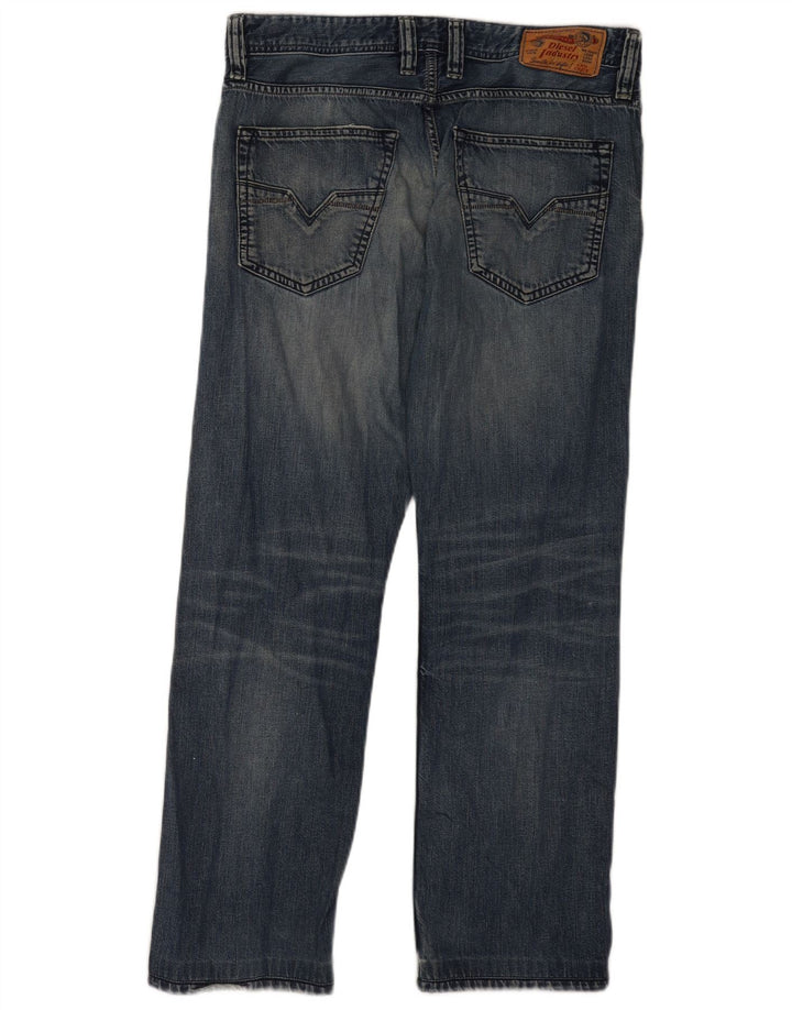 Diesel Mens Larkee Straight Jeans W32 L30 Blue Cotton