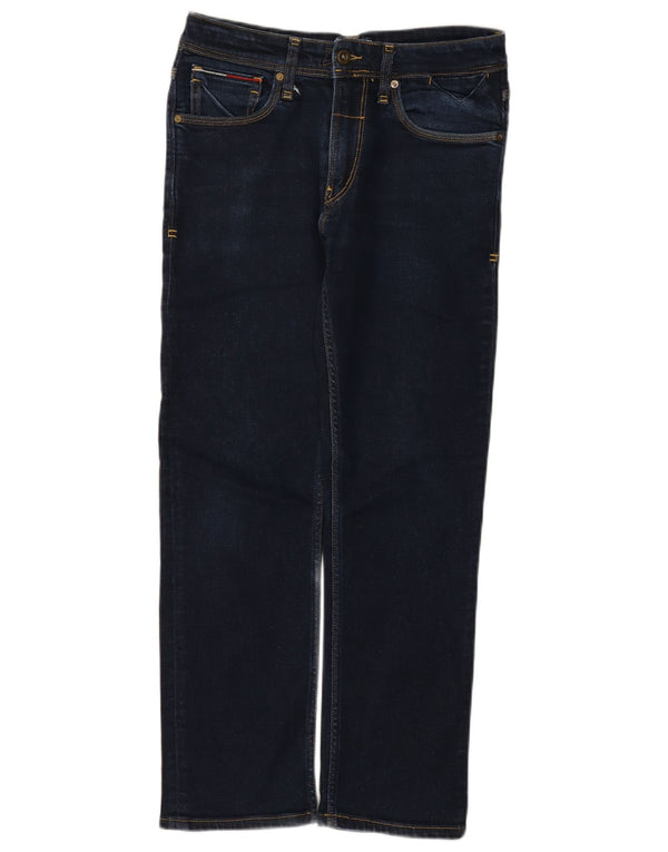 Tommy Hilfiger Mens Straight Jeans W32 L28 Navy Blue Cotton
