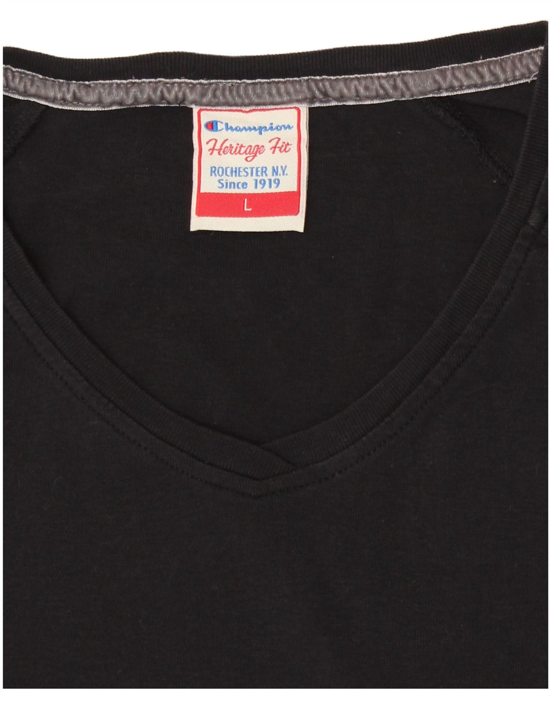 CHAMPION Womens Heritage Fit Top Long Sleeve UK 14 Large Black