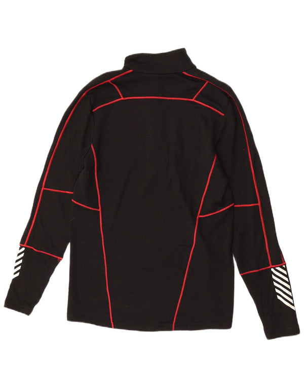 Helly Hansen Mens Zip Neck Pullover Tracksuit Top Medium Black Geometric