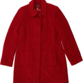 DAVID BARRY Womens Overcoat UK 12 Medium Red Wool Vintage David Barry and Second-Hand David Barry from Messina Hembry 