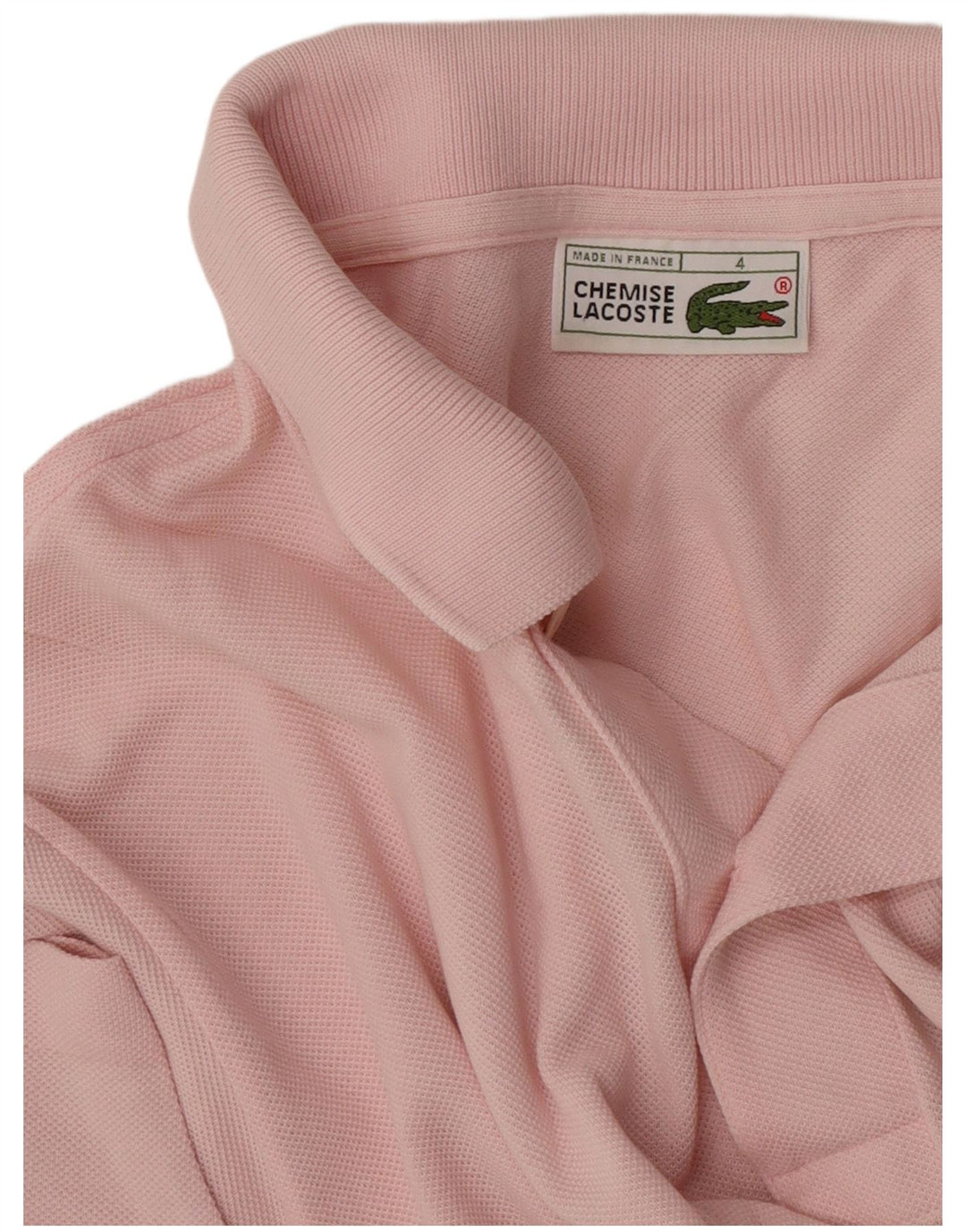Lacoste Mens Polo Shirt Size 4 Medium Pink