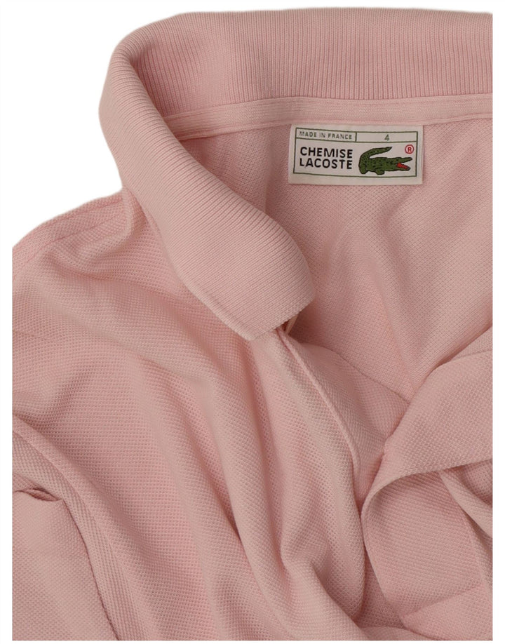 Lacoste Mens Polo Shirt Size 4 Medium Pink
