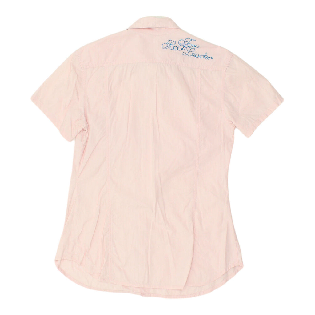 Dsquared2 Womens Pink Button Up Short Sleeve Shirt | Vintage High End Designer | Vintage Messina Hembry | Thrift | Second-Hand Messina Hembry | Used Clothing | Messina Hembry 