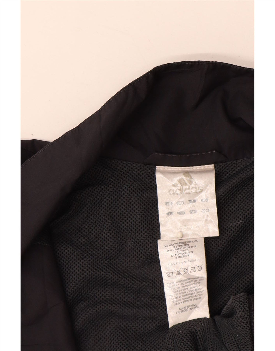 ADIDAS Mens Tracksuit Top Jacket UK 40/42 Medium Black Colourblock