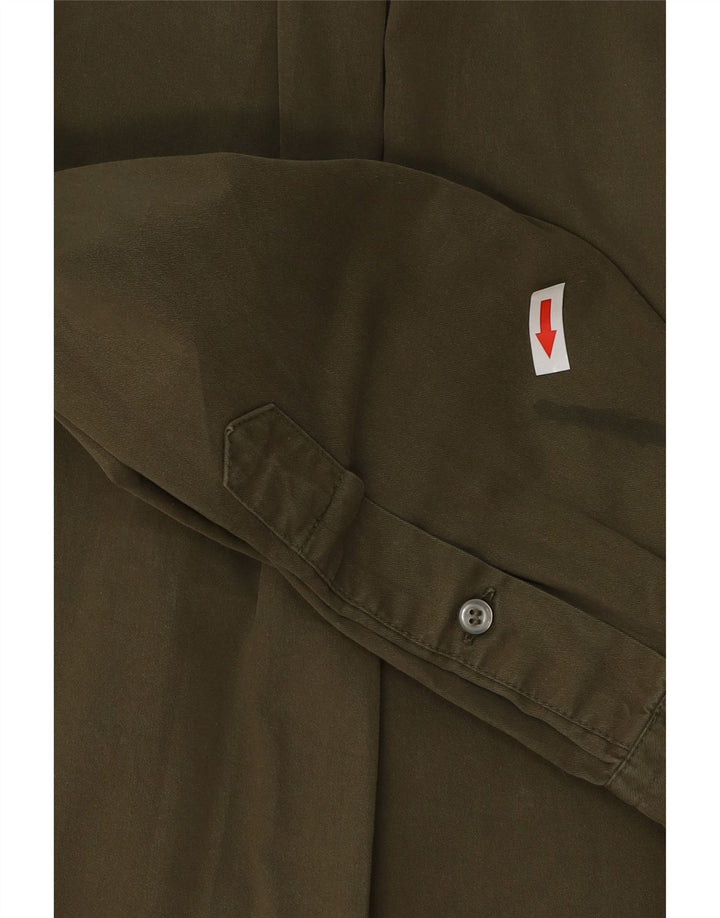 Murphy & Nye Mens Heritage Shirt Medium Khaki Cotton