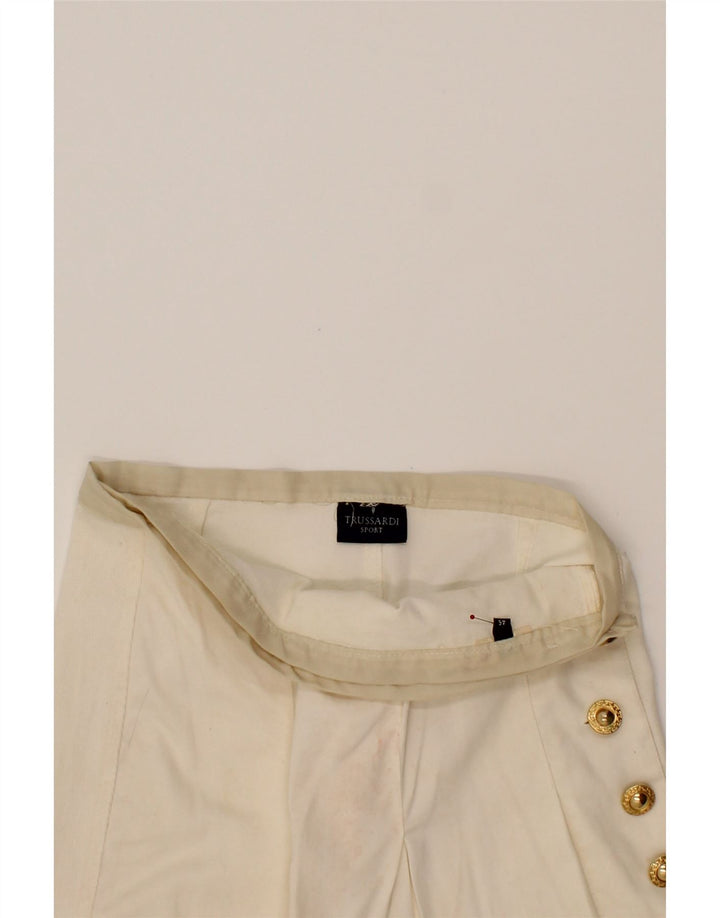 TRUSSARDI Womens A-Line Skirt IT 46 Large W28 Off White Vintage Trussardi and Second-Hand Trussardi from Messina Hembry 