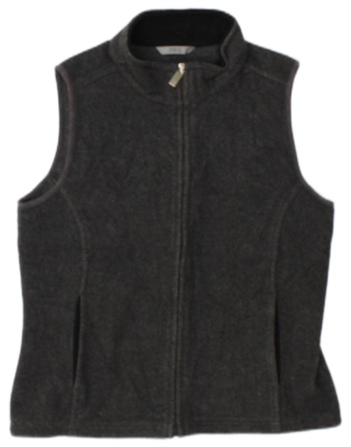 Marks & Spencer Womens Fleece Gilet UK 10 Small Grey Polyester