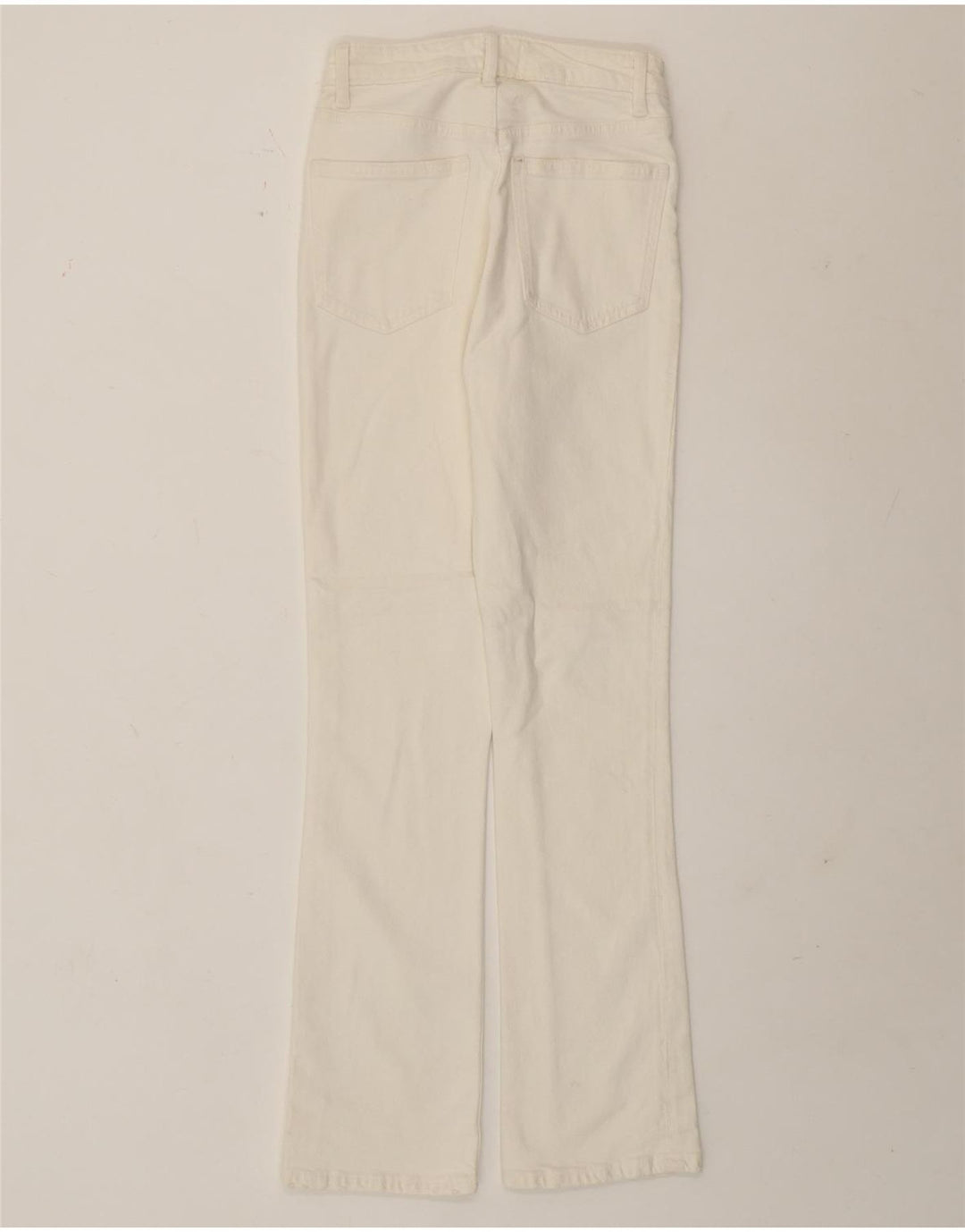 Zara Womens Bootcut Jeans EU 34 2XS W24 L29 White Cotton