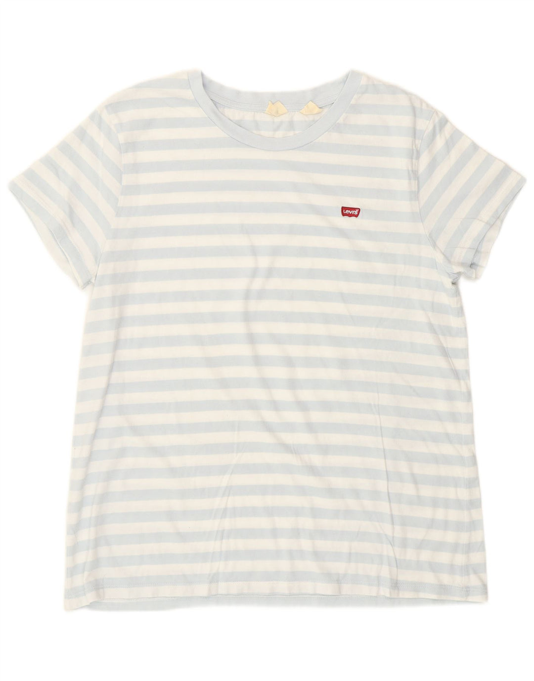 Levi's Womens T-Shirt Top UK 14 Large Blue Striped