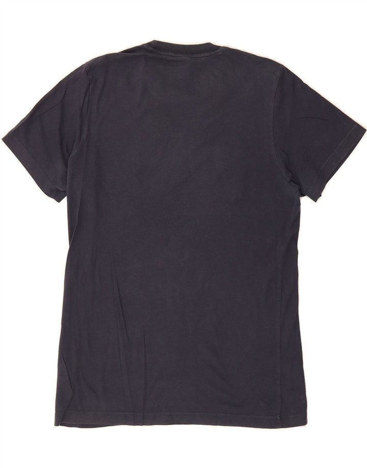 ADIDAS Mens Graphic T-Shirt Top Medium Navy Blue Cotton Vintage Adidas and Second-Hand Adidas from Messina Hembry 