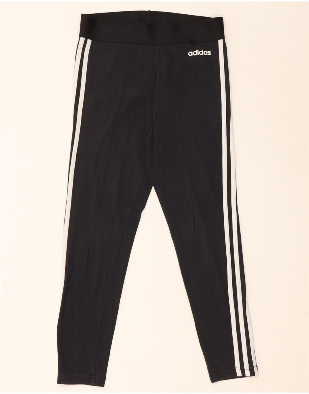 ADIDAS Womens Leggings UK 10 Small Black Cotton