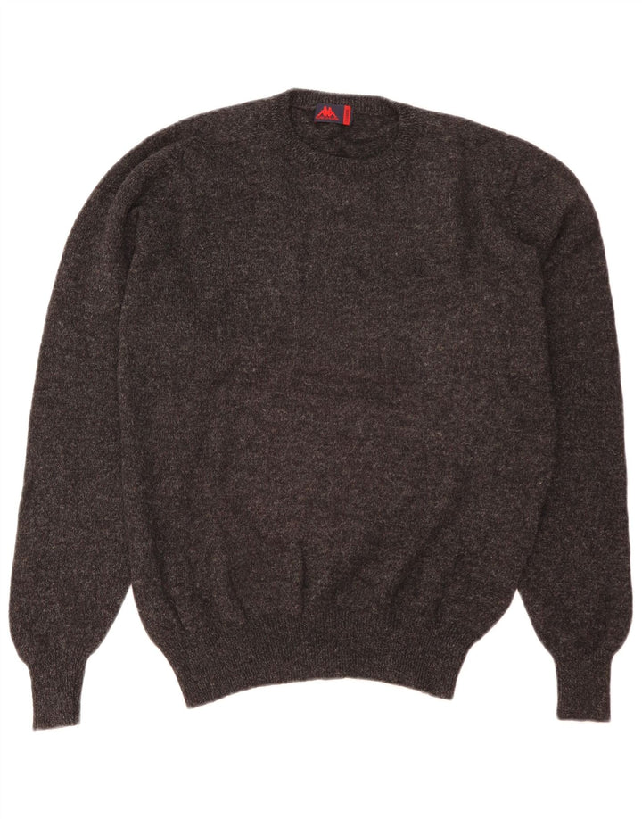 Kappa Mens Crew Neck Jumper Sweater XL Black Wool