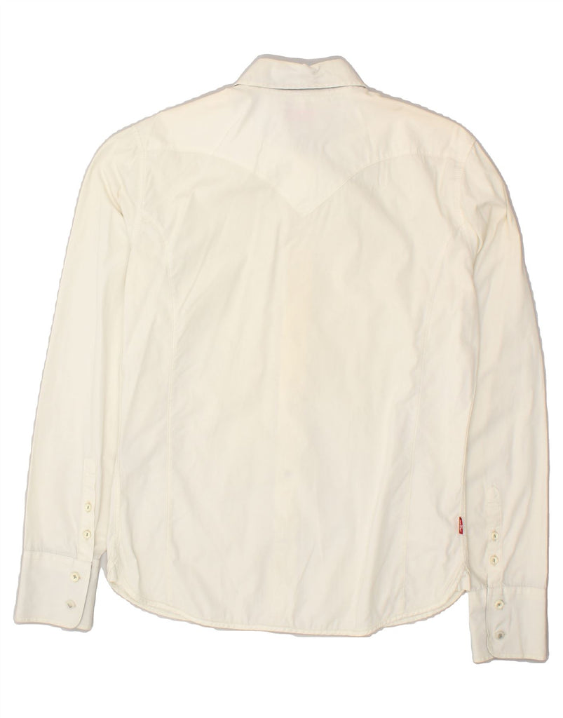 LEVI'S Mens Shirt Small Off White Cotton | Vintage Levi's | Thrift | Second-Hand Levi's | Used Clothing | Messina Hembry 