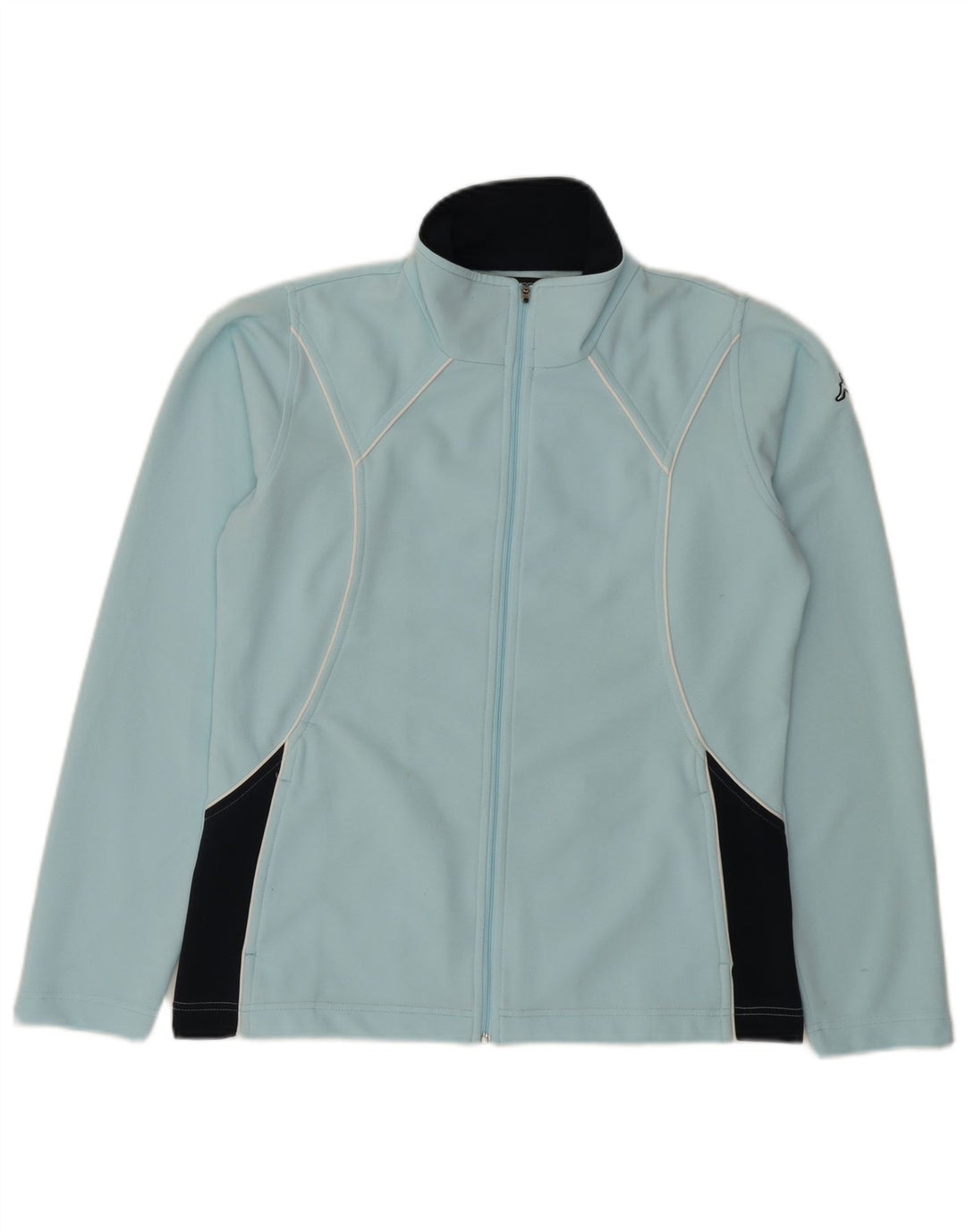Kappa Womens Tracksuit Top Jacket UK 16 Large Blue Colourblock Polyester