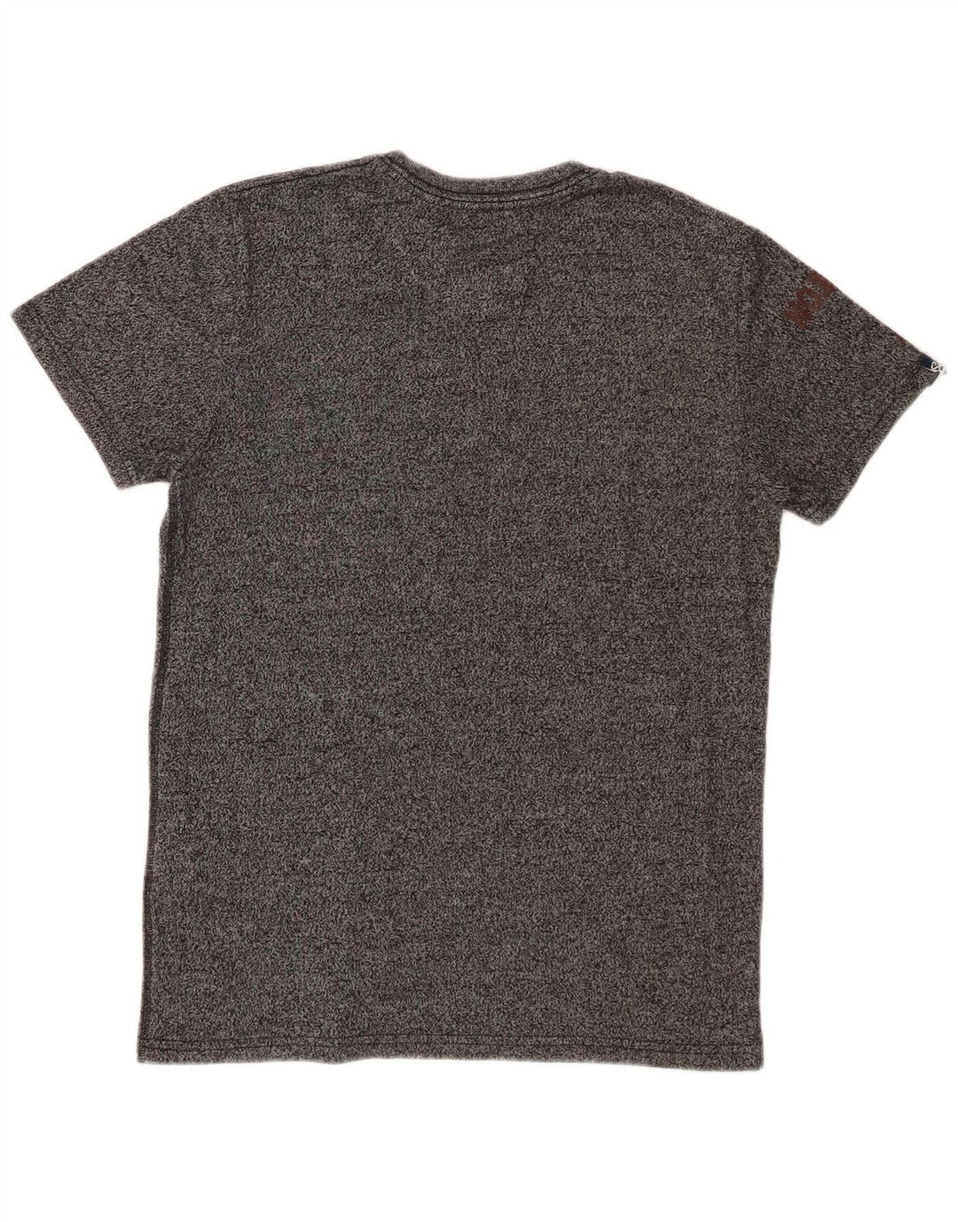 Superdry Mens Graphic T-Shirt Top Small Grey Flecked Cotton