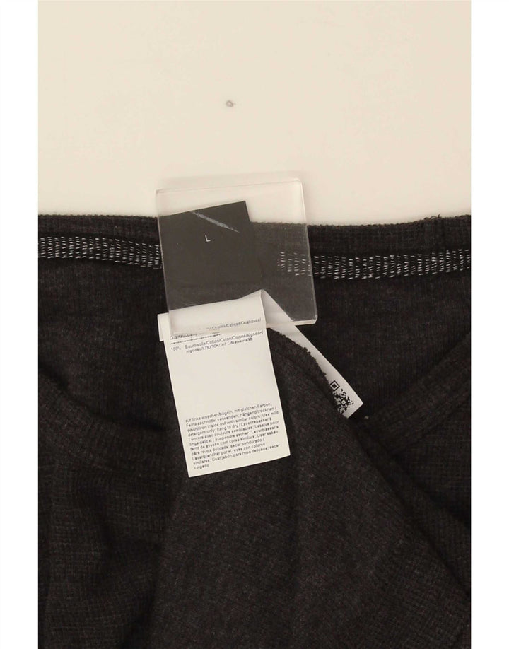 Hugo Boss Mens Slim Fit Top Long Sleeve Large Grey Cotton