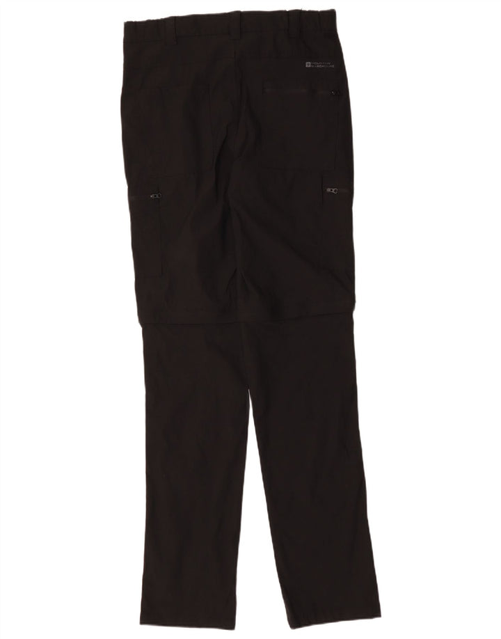 Mountain Warehouse Mens Straight Cargo Trousers W30 L33 Black Nylon