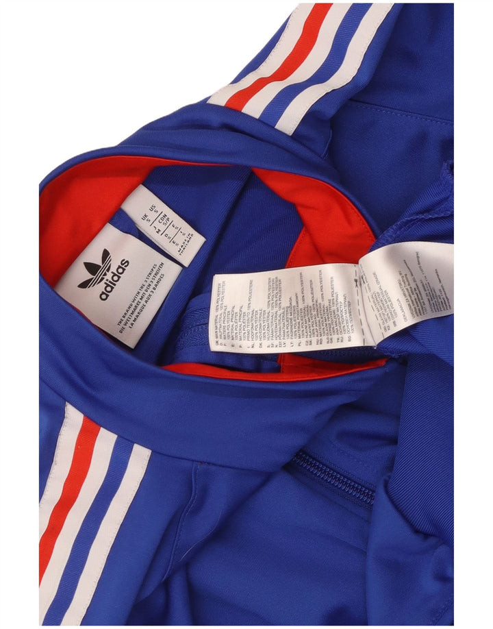 Adidas Mens Tracksuit Top Jacket Small Blue Colourblock Polyester